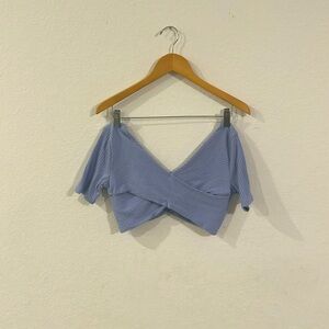Forever 21 Periwinkle cropped shirt
